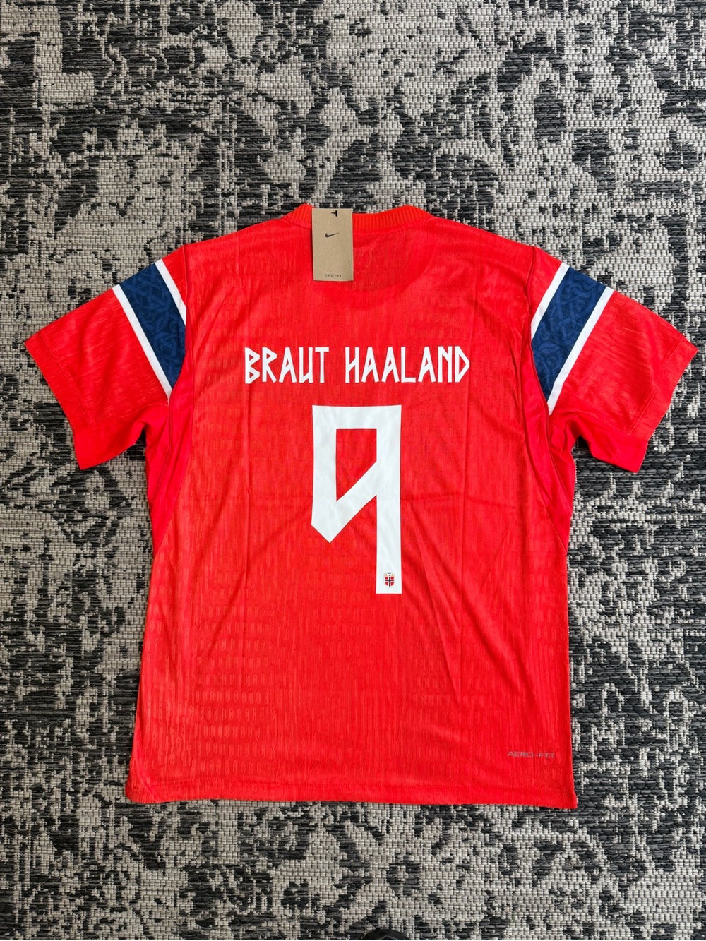 Nike Kids Red Football Jersey with 'Braut Haaland' Print